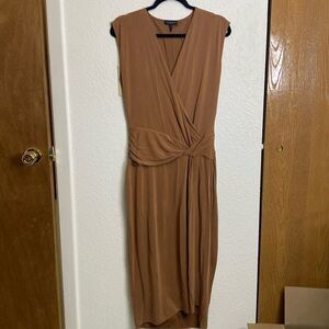 rag & bone Brown Midi wrap flattering crossover draped Dress